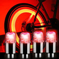 4x Car Auto Wheel Tire Tyre Air Valve Stem LED Light Caps Cover Red