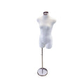 Cream Women's Torso Form Neckblock Mannequin W/ Metal