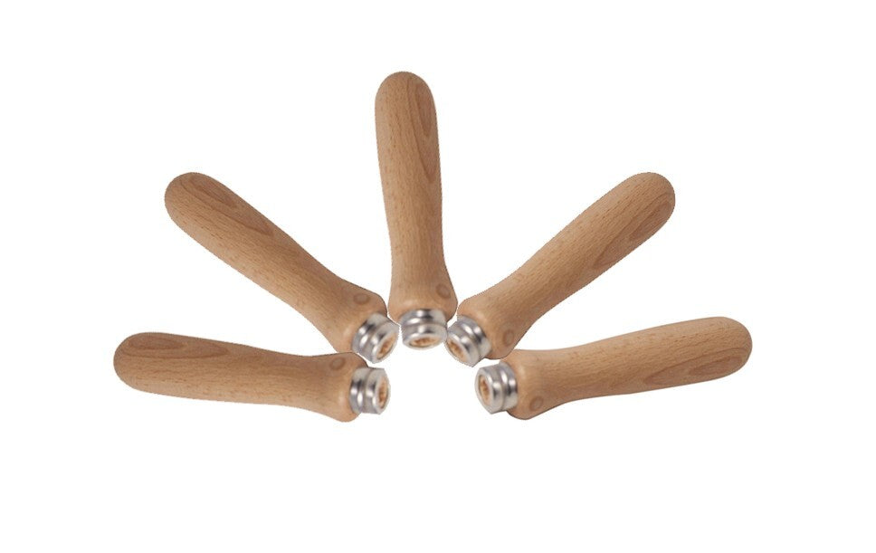 5PC-Pack Wooden File Bbq Skewer 130mml Handles 6MM Pre-Drilled Center