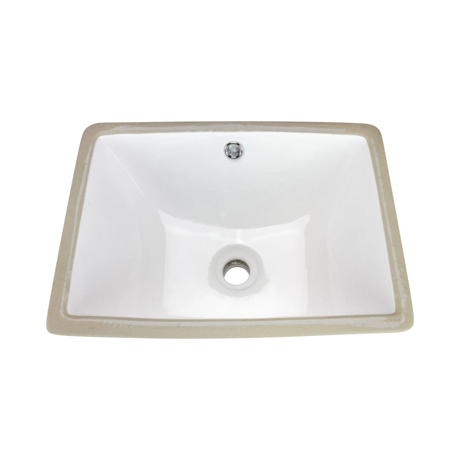 Pool Rectangular Undermount Bathroom Vanity Sink 18" X 13" X 7" White