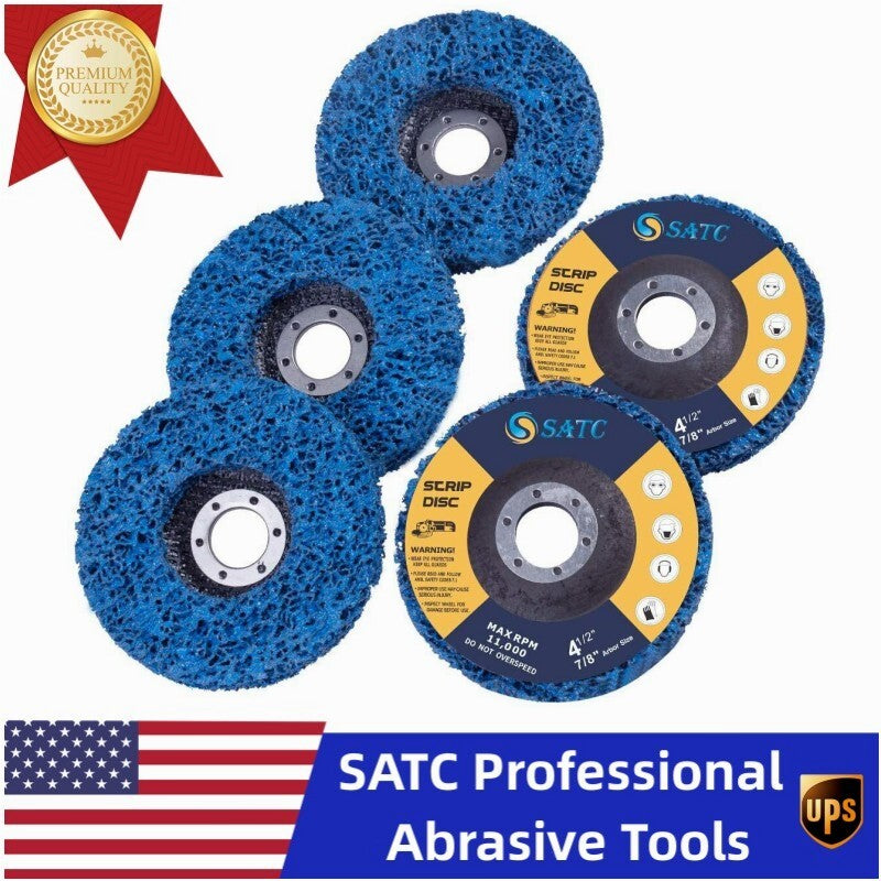 5PCS 4-1/2 Inch Blue Poly Strip Disc Clean Remove Paint Rust Stripping by Unbranded