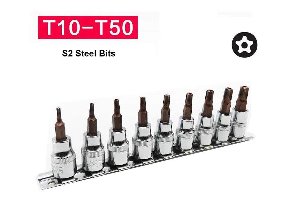 5pt Five-sided Star Tamperproof Socket Bits: