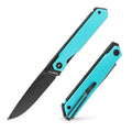 Flissa Folding Pocket Knife G10 Handle Removable Pocket Clip 3.2"