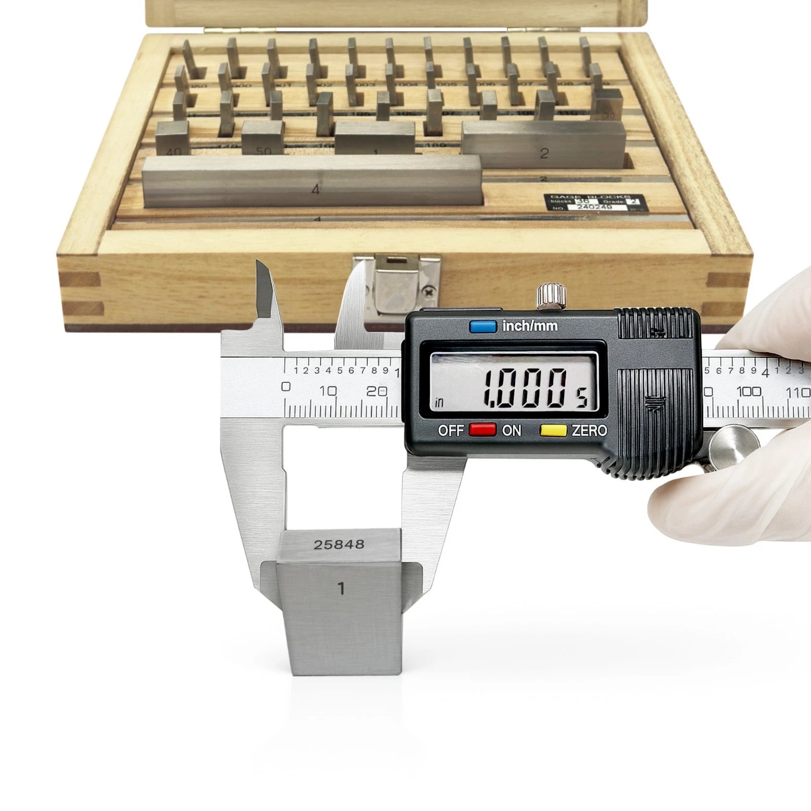 36 PCS Precision Gage Block Set, Grade2 Accuracy +/- 0.000050" Alloy Tool Steel