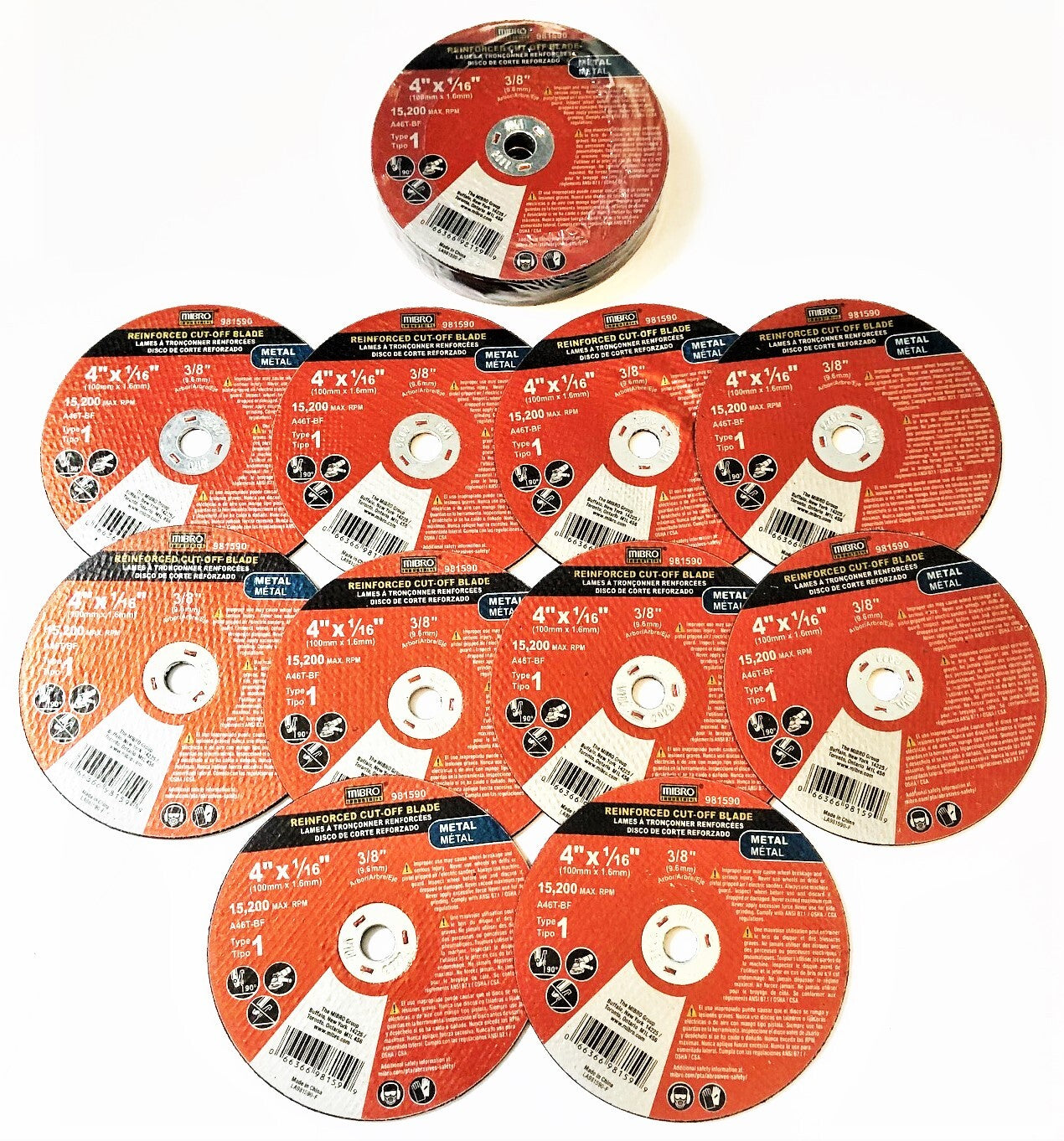 Mibro Industrial 4" x 1/16" Cut Off Wheels - 20 Pack by Mibro