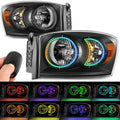 Fit 06-09 Dodge Ram 1500-3500 Black Amber Led Halo | Built Supply Co