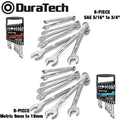 Duratech Combination Wrenches Set Sae 5/16"-3/4"/met<wbr/>ric