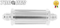 AN -6 (-06AN JIC AN06) Silver Anodised Billet Slim Line Fuel Filter 30 Micron