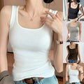 Womens Ribbed Vest Top For Women Sleeveless U Neck Regular Length