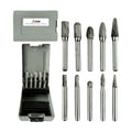 10Pcs Carbide Burr Set 1/4 Shank Head Max Dia 10mm Die Grinder Bits Set