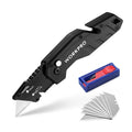 Folding Utility Knife Box Cutter Quick-change Blade Wire Stripper