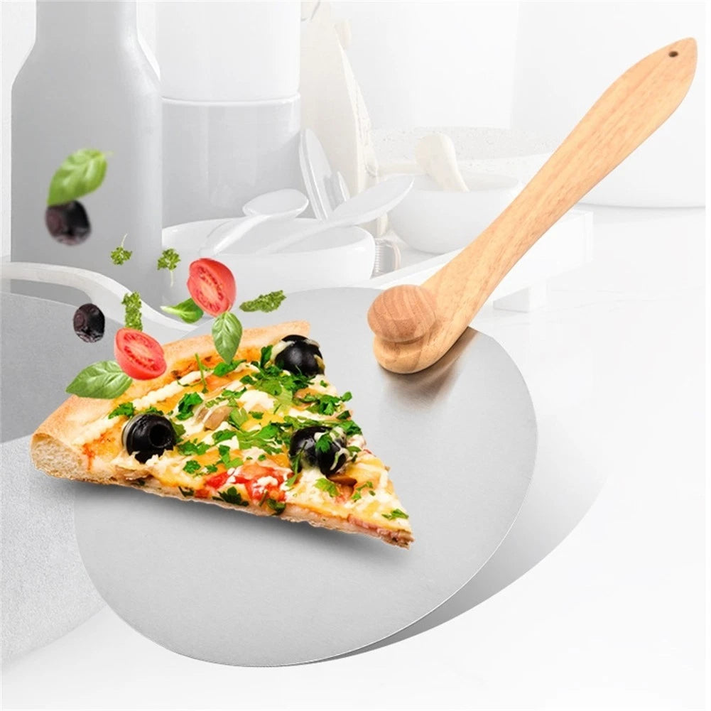Pizza Peel Tool Stainless Steel Paddle With Foldable Wooden Handle