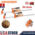 Jorgensen 2-pack Medium Duty Steel Bar Clamp Set with 600 lbs Load limit 24-inch