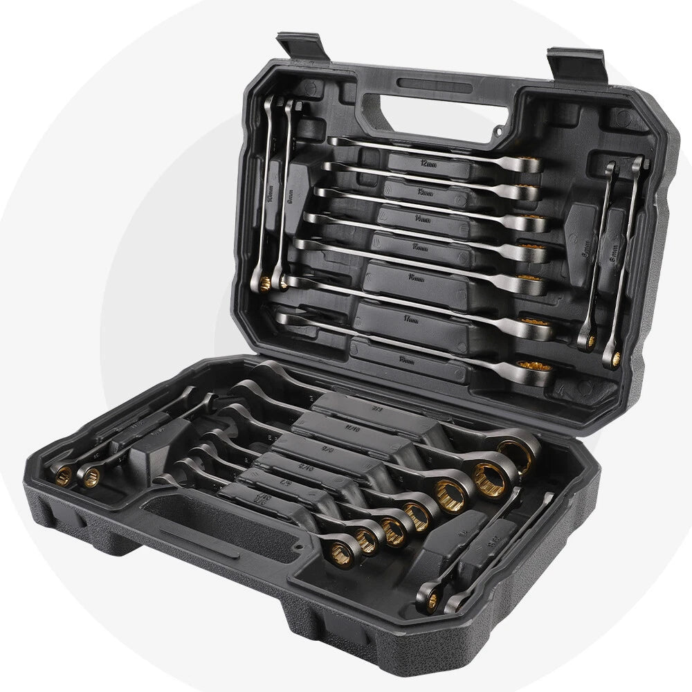 Workpro Ratcheting Wrench Set Metric 6-18mm&sae | Built Supply Co
