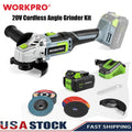 WORKPRO 20V Cordless Angle Grinder Kit 4-1/2 Inch Lightweight Angle