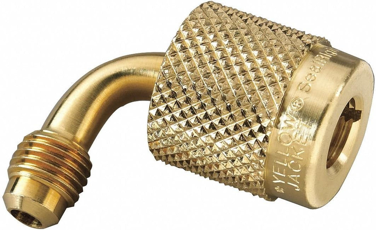 Quick Coupler, Low Loss, 1/4 in Mxf, 90 Deg