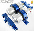 Twin Fuel Pump Billet Aluminium Assembly Kit Without Pumps Fits Bosch