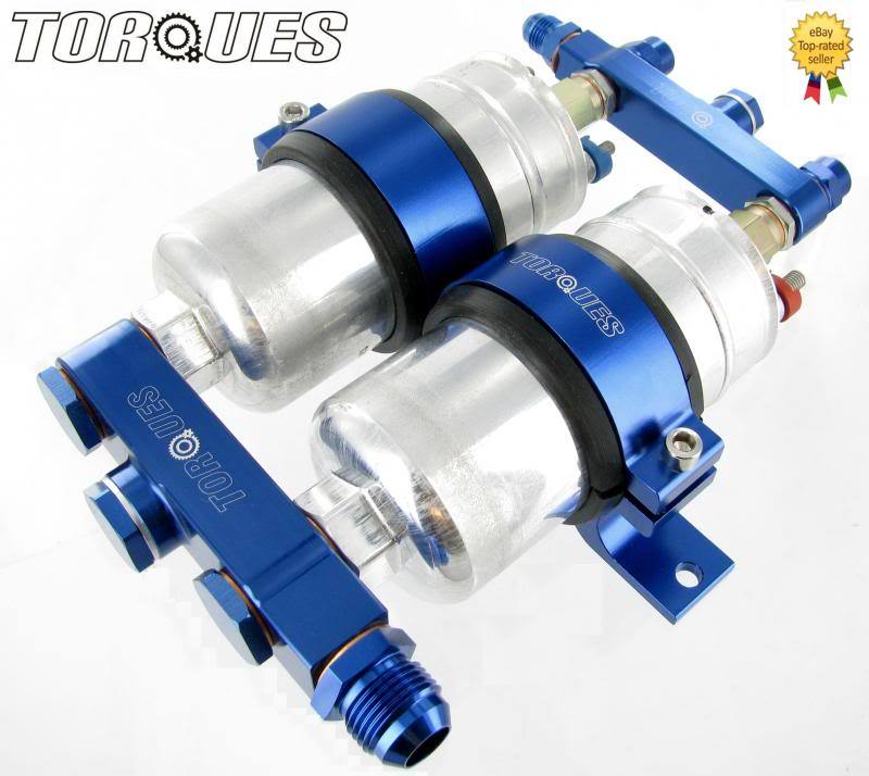 Twin Fuel Pump Billet Aluminium Assembly Kit Without Pumps Fits Bosch