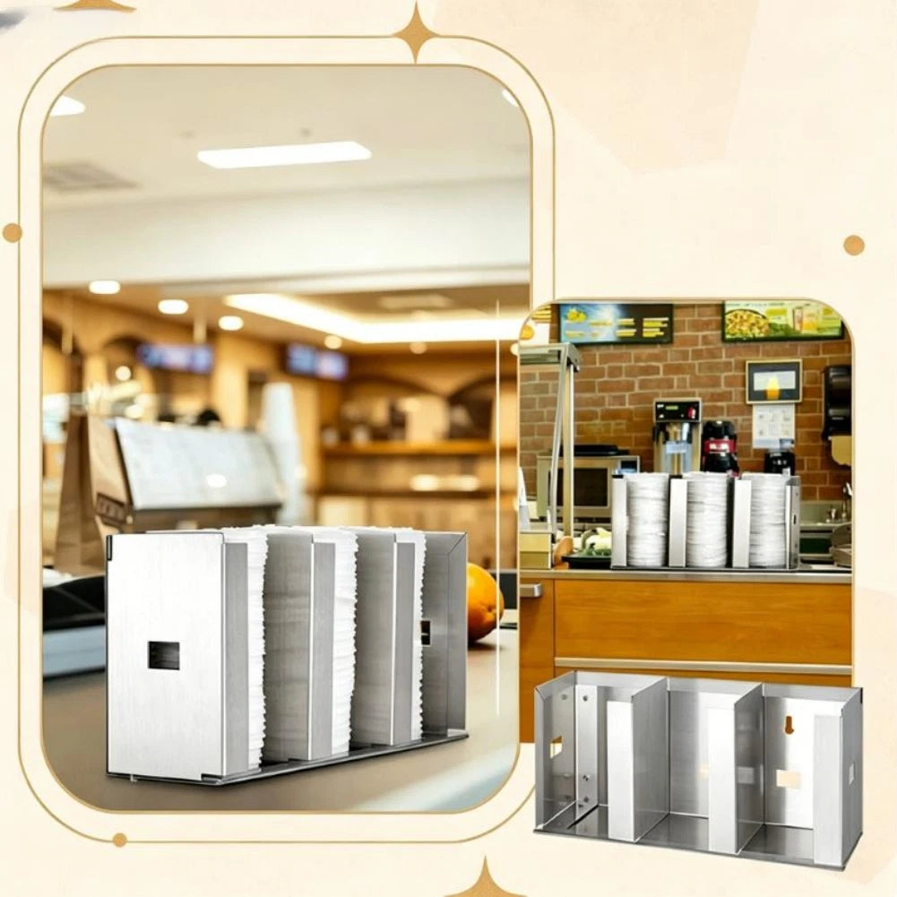 Stainless Steel Cup Lid Organizer Adjustable Spacing For Various Lid