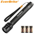Everbrite Ultra Bright Tactical Flashlight 600lumen Zoomable 4 Light