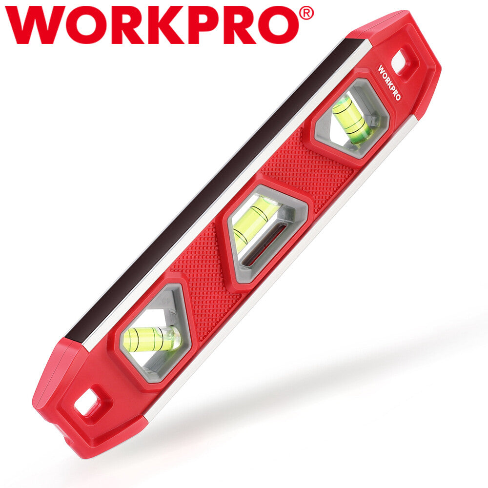 WORKPRO 9-Inch Torpedo Level Magnetic Level Tool With 3 Bubbles