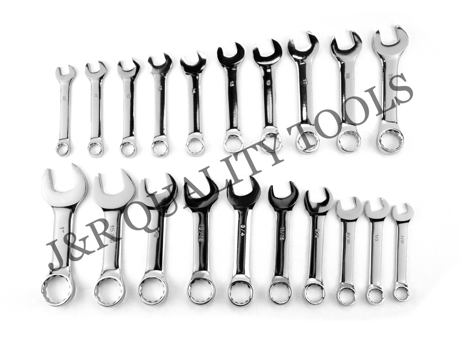 VCT 20pc SAE & Metric Stubby Wrench Set