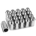 Open End M12x1.25 50mm Tall 25mm Od Silver Aluminum Jdm Lug