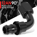 12an To 3/4" Barb T6061 90 Degree Push Lock Hose | Built Supply Co