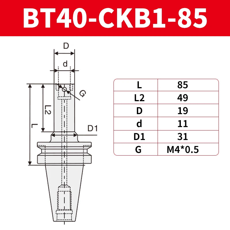 Ckb1 Boring Shank Bt40 Cnc Milling Machine Tool Holder