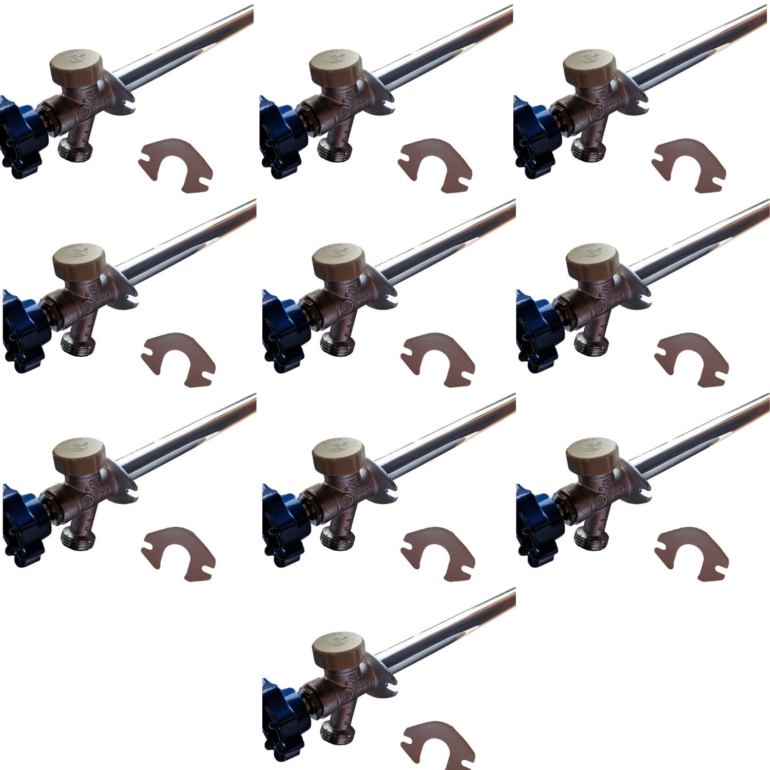 10 Pack  Anti-Siphon Frost Free Sillcock 10", 1/2" Pex