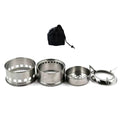 Portable Outdoor Camping Silver Wood-burning Stainless Steel Picnic