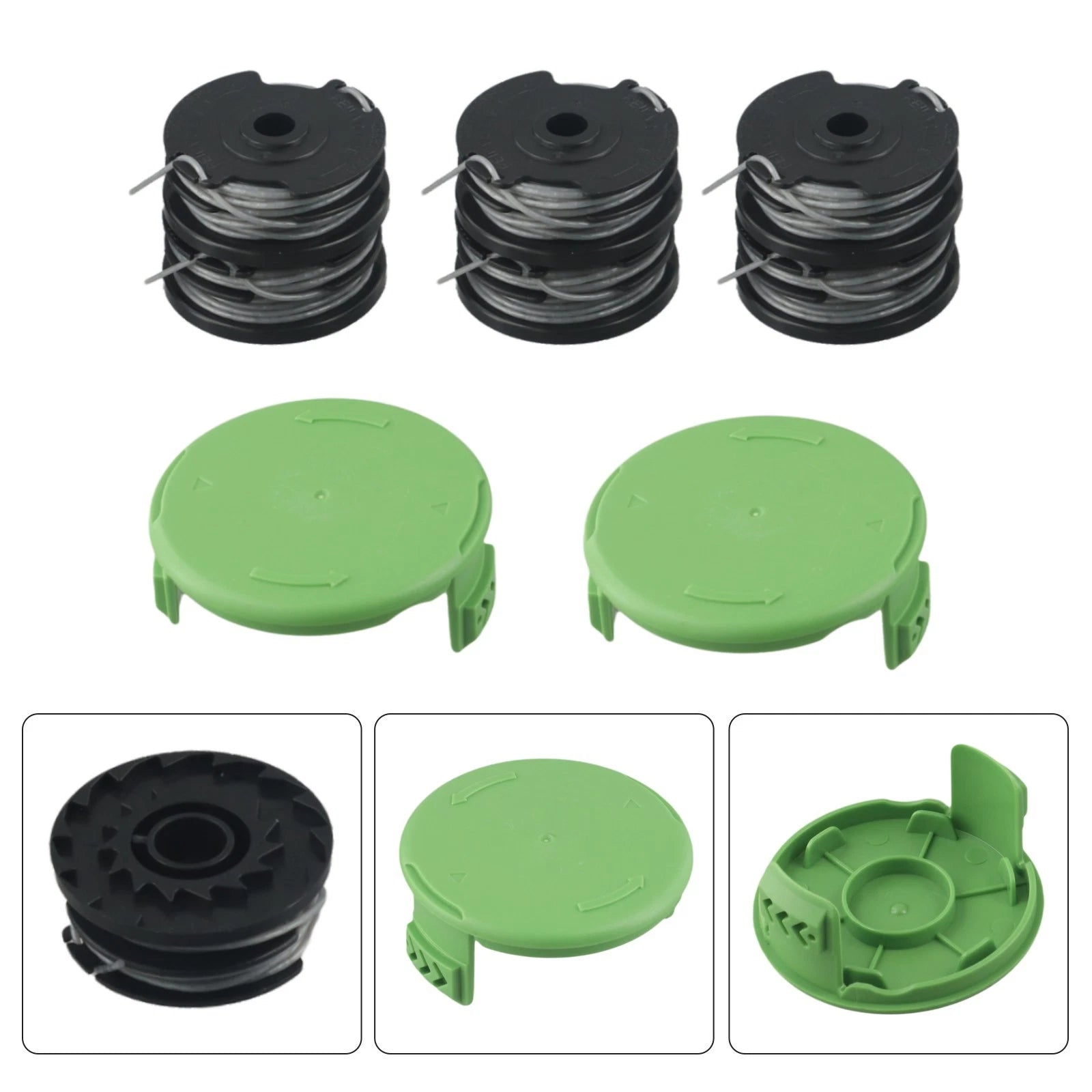Smooth And Efficient Feeding Double Line Spool For Greenworks G40lt