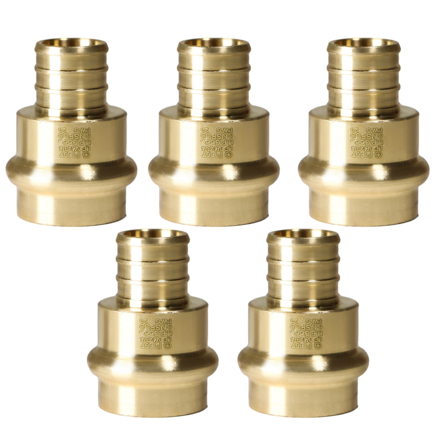 XFITTING 3/4" Press x 3/4" Pex B Coupling 5 Pack