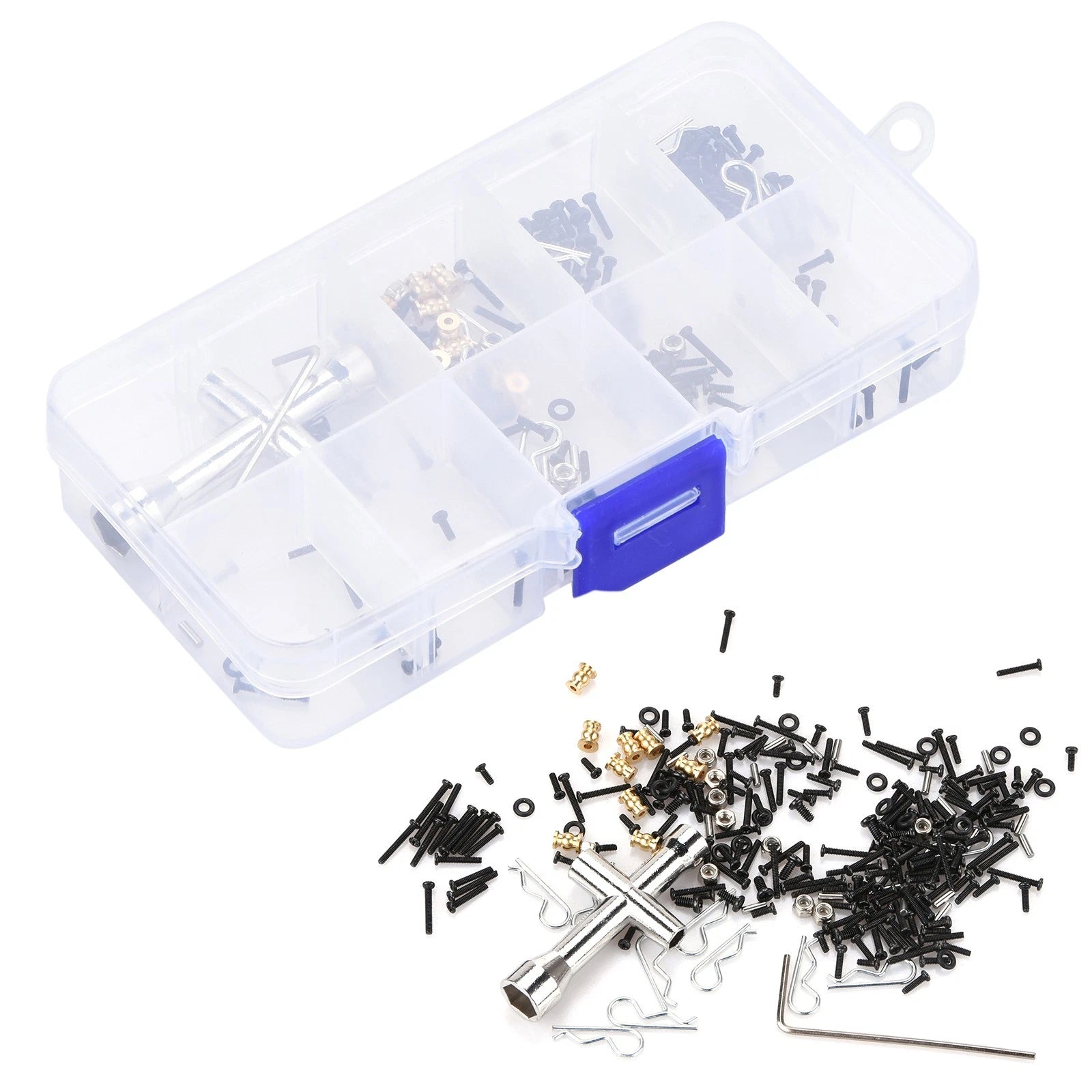 Stainless Steel M1.4 Screws Assortment+wre<wbr/>nch For Axial Scx24