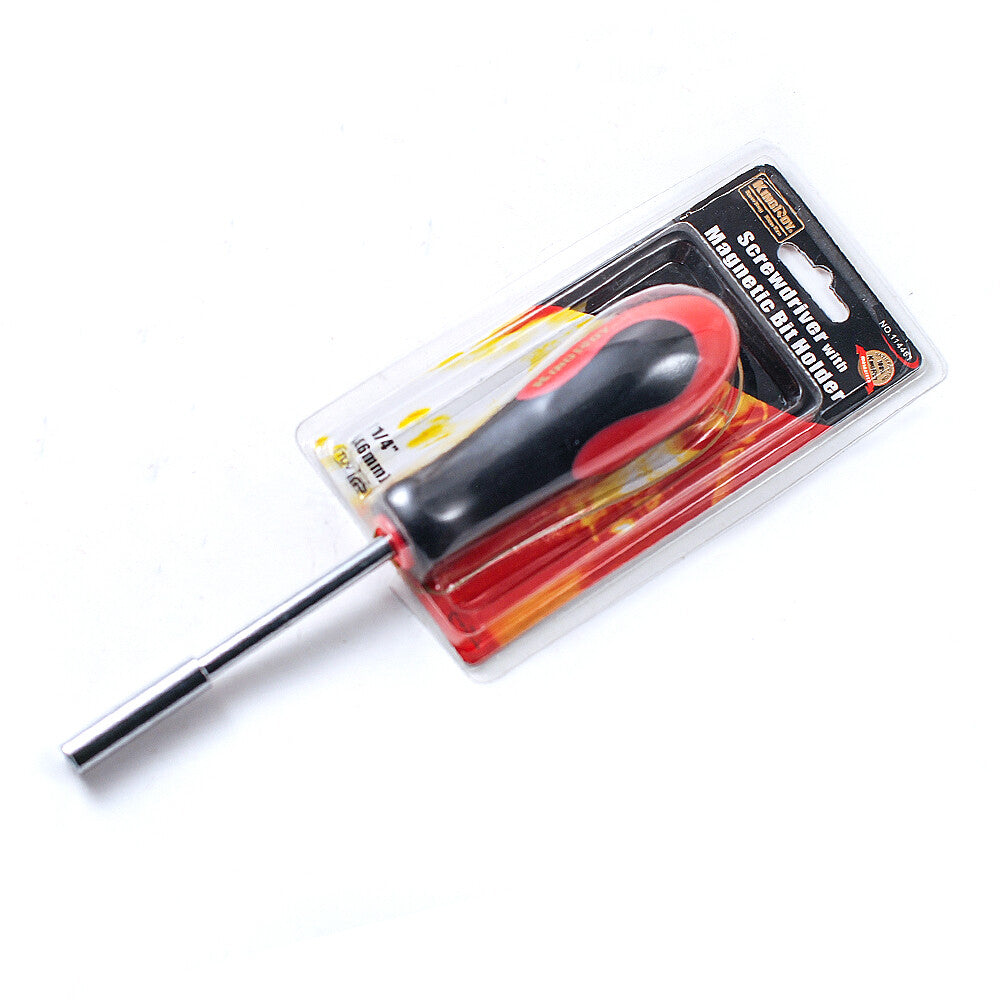 Ergo-grip Handle 4" Long Shank Bits Holder+9pc Bits Set: Hex Torx Pozi