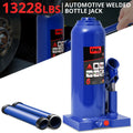 Blue 17" 6 Tons Manual Automotive Hydraulic Welded Bottle Jack Car
