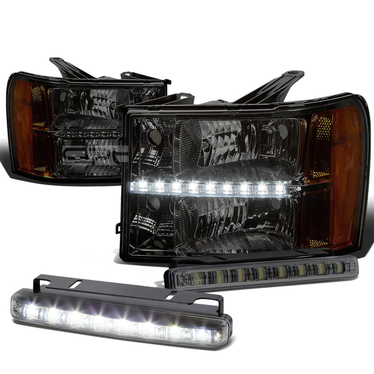 Smoked Clear Headlight+LED+<wbr/>amber Corner+drl | Built Supply Co