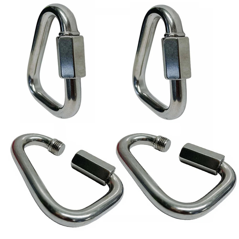 T316 Stainless Steel 15/32" Delta Quick Link Triangle Carabiners