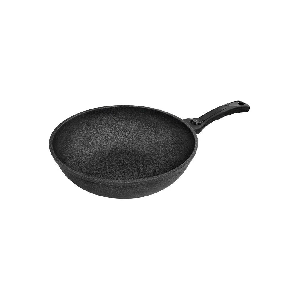 Marble Coated Cast Non Stick Wok Cooking Frying Pan Cookware 11''