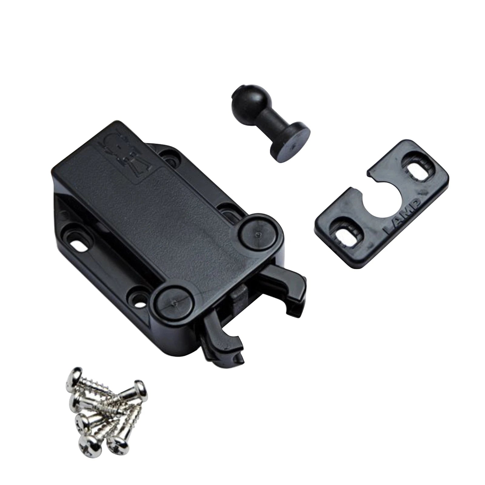 Sugatsune Lamp Non-magnetic Touch Safe Push Latch, Black Mc-37/blk-1