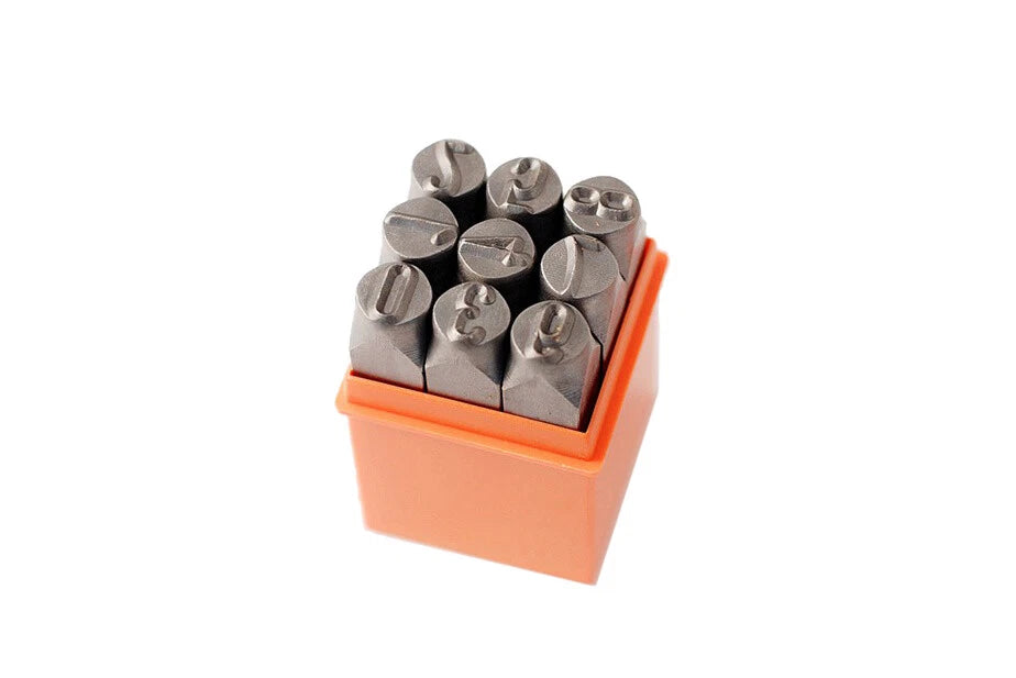 9pc Cr-V High Quality 0-9 Number Punch Metal Steel Stamp Dia 6mm