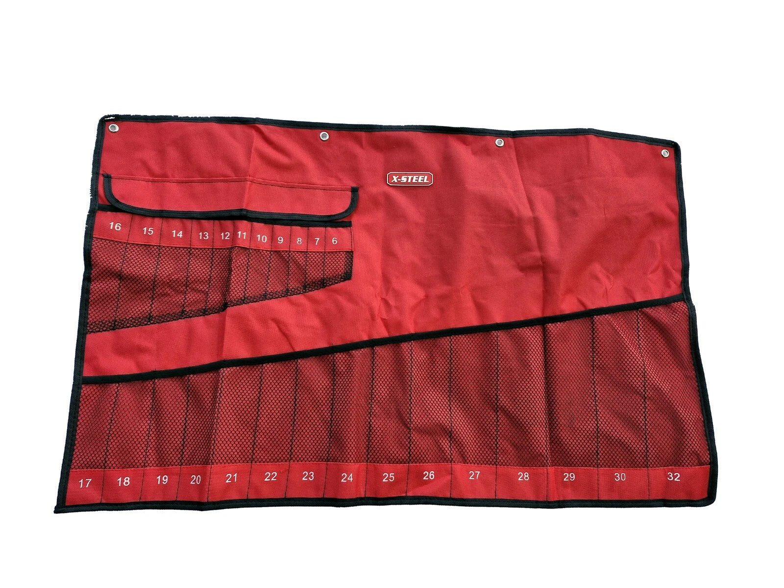 26 Metric Size Canvas Tool Roll Pouch For Ratchet Gear Spanner Wrench