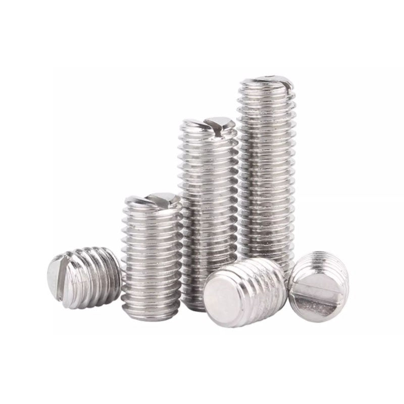 A2 304 Slotted Flat-Tip Set Screws M2-M10