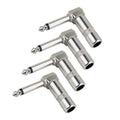 Heavy Duty 6 35mm Right Angle Male Connector For Guitar Cable (4 Pack)