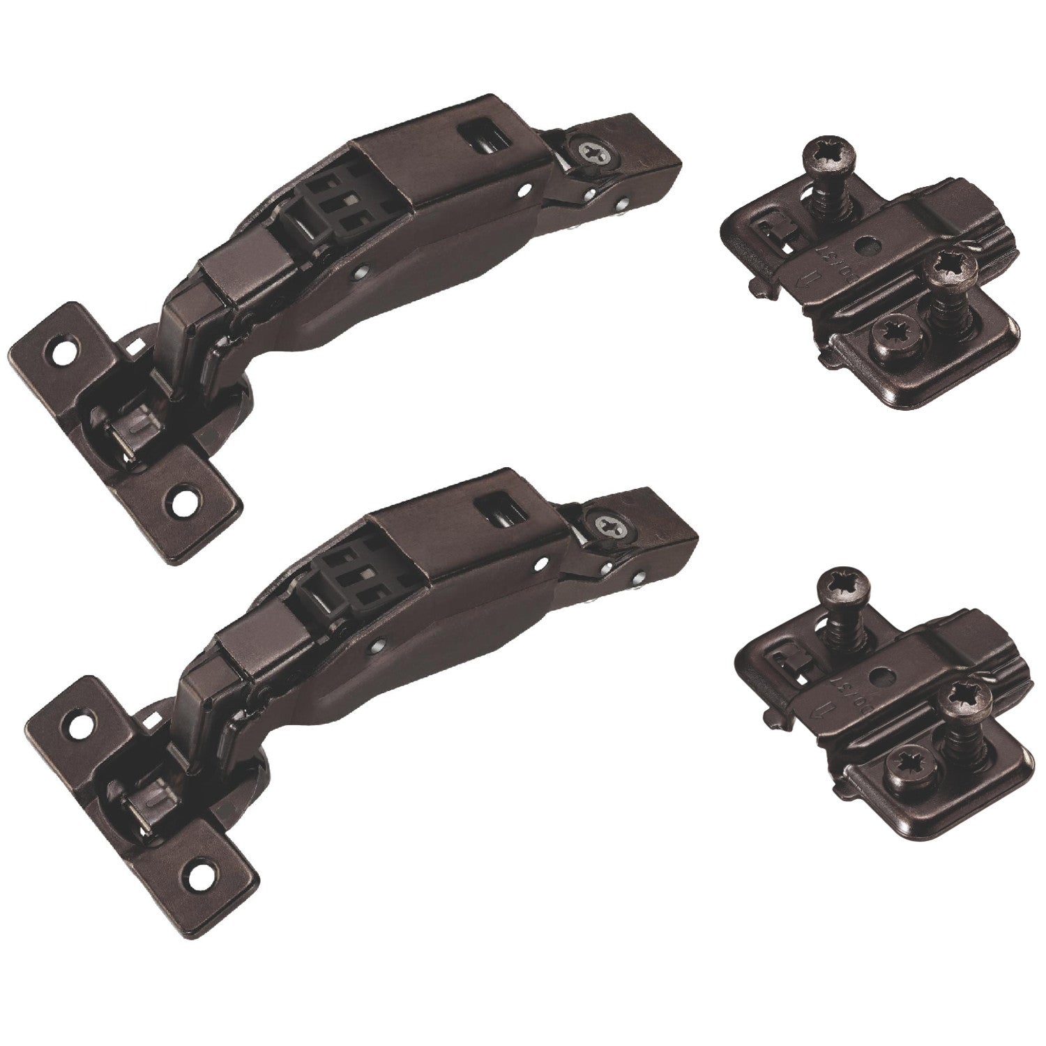 Titus T-type 170° Black Soft Close Full Overlay Hinges & Mounting