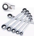 Reversible Ratcheting Switch Wrench Double Ring Metric Wrench