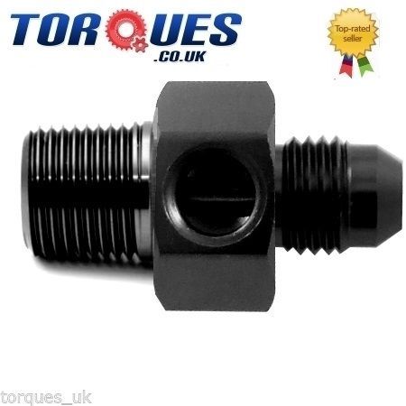 AN-8 12.5mm Eye Banjo PTFE Hose Fitting Stealth Black by Unbranded