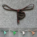 Men Sexy Underwear Thongs Low Waist Large Pouch Tback Thin Belt Briefs