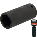 Neilsen 1/2" Drive Standard Deep Square Metric Single Impact Socket