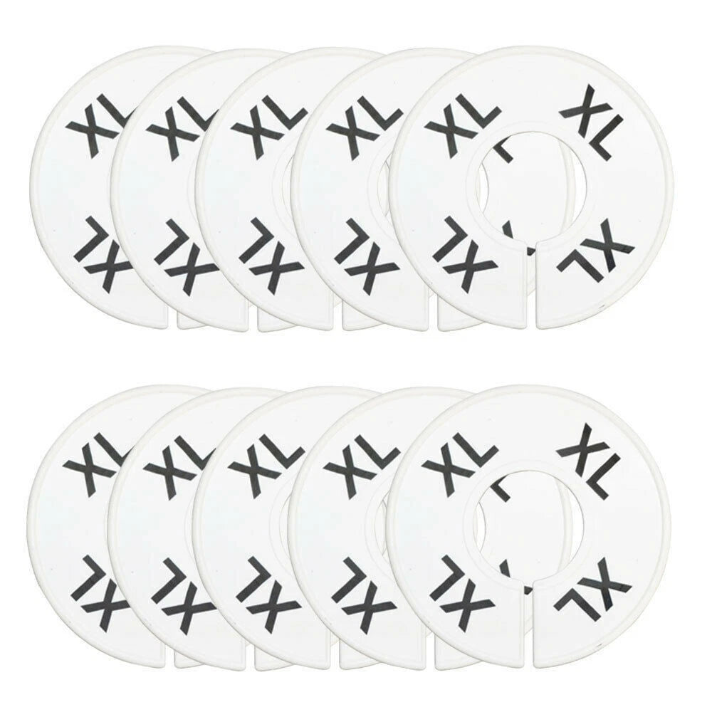 Rack Divider Size Xl X-large White Round Ring Sizing Hanger Retail
